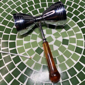 Vintage Bakelite Handle Candle Snuffer MCM Chrome 1940s Tested